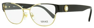 Versace Women's Cat Eye Eyeglasses Ve1267b 1433 Gold/black 53mm In Multi