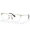 Versace Women's Cat Eye Eyeglasses, Ve128055-o In Pale Gold Tone