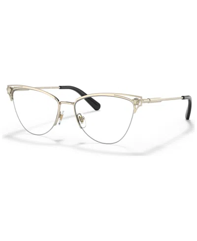 Versace Women's Cat Eye Eyeglasses, Ve128055-o In Pale Gold Tone