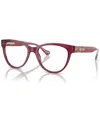 Versace Women's Cat Eye Eyeglasses, Ve3304 53 In Transparent Red