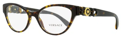 Versace Women's Cat Eye Eyeglasses Ve3305 108 Havana 55mm In Multi