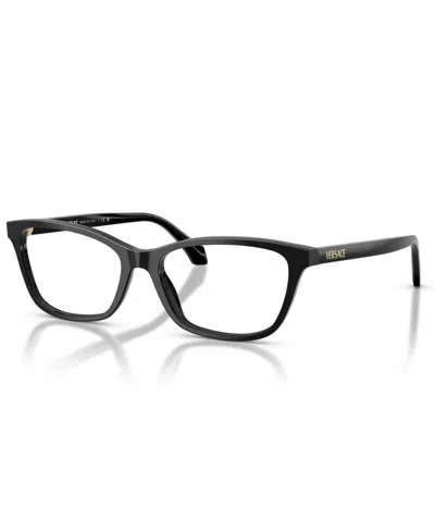 Versace Women's Cat Eye Eyeglasses, Ve3375 In Black