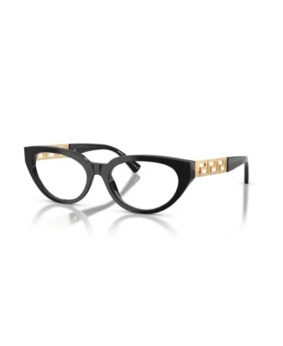 Versace Women's Cat Eye Eyeglasses, Ve3383 In Black