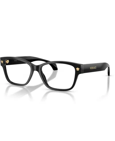 Versace Women's Cat Eye Eyeglasses, Ve3392 In Black