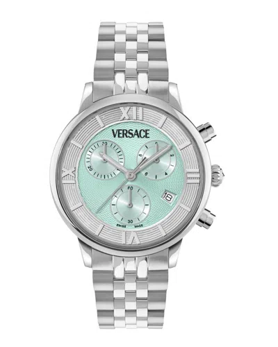 Versace Women's Classic Round Chrono Watch In Metallic