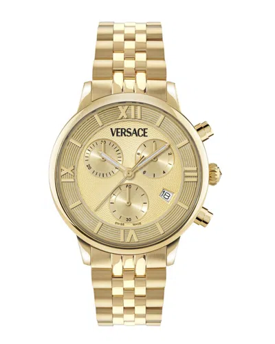 Versace Women's Classic Round Chrono Watch In Gold