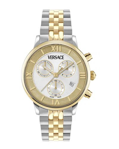 Versace Women's Classic Round Chrono Watch In White