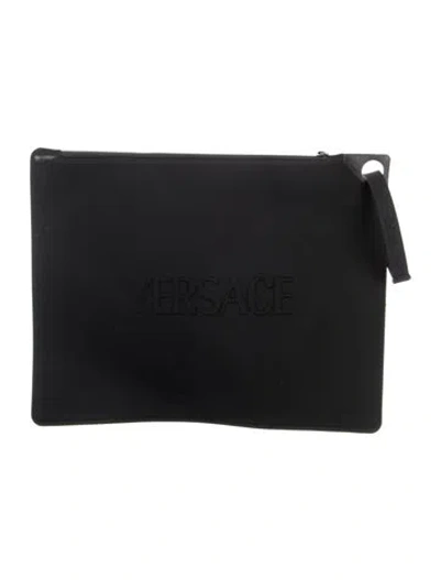 Pre-owned Versace Women's Cosmetic Bag In Black