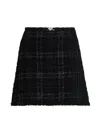 Versace Check-pattern Mini Skirt In Neutral