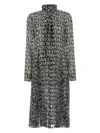 Versace Logo-print Silk-chiffon Midi Dress