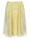 Versace Cameo Silk Flowy Skirt