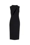 Versace Sleeveless Midi Dress With Cutouts In Black
