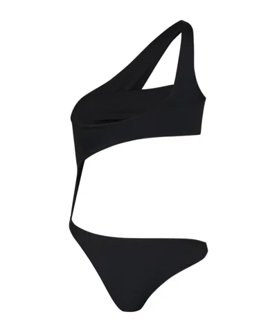 Versace Women's Cutout Plunge Swimsuit In Black