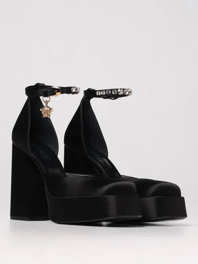 VERSACE WOMEN'S DECOLETTE PLATFORM HEEL IN BLACK
