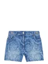 Versace Printed Denim Shorts