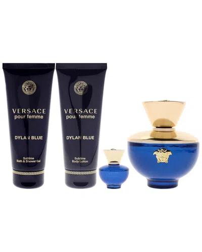VERSACE VERSACE WOMEN'S DYLAN BLUE 4PC GIFT SET
