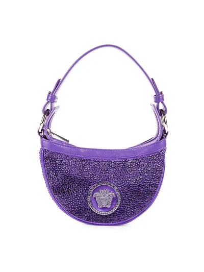 Versace Women's Embellished Hobo Bag In Metallic
