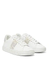 VERSACE WOMEN'S EMBELLISHED LACE UP SNEAKERS