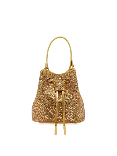 Versace Women's Embellished Satin Bucket Bag In Gold