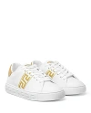 VERSACE WOMEN'S EMBROIDERED LACE UP SNEAKERS