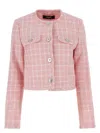 Versace Embroidered Tweed Blazer