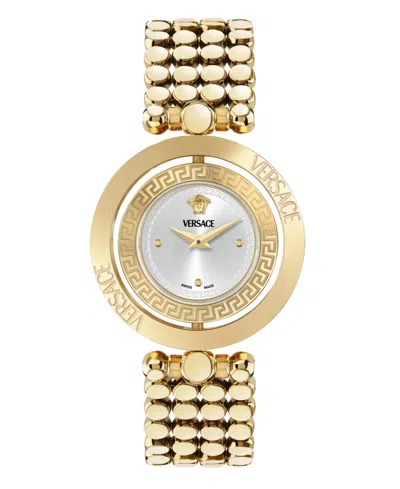 Versace Women's Eon Ip Yellow Gold Stainless Steel Bracelet Watch, 33.6mm