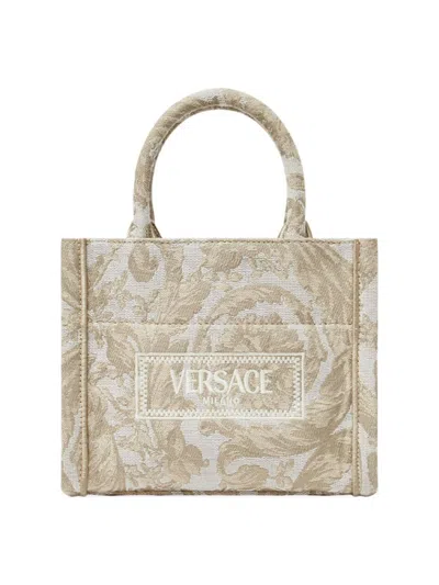 Versace Women's Extra Small Athena Tote Bag In Beige