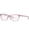 Versace Daily Heritage Ve 3186 5279 54mm Womens Butterfly Eyeglasses 54mm In Transparent Violet