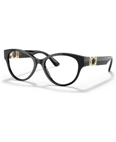 Versace Women's Eyeglasses, Ve3313 54 In Black