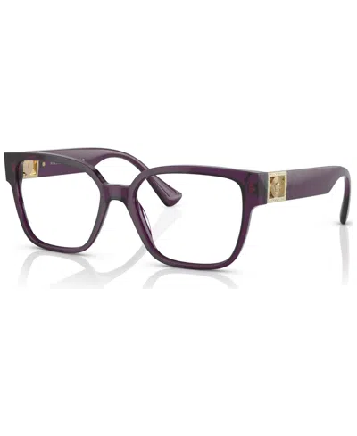 Versace Women's Eyeglasses, Ve3329b 54 In Transparent Plum