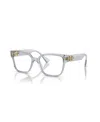 Versace Ve 3329b 5305 52mm Womens Square Eyeglasses 52mm In Transparent Gray