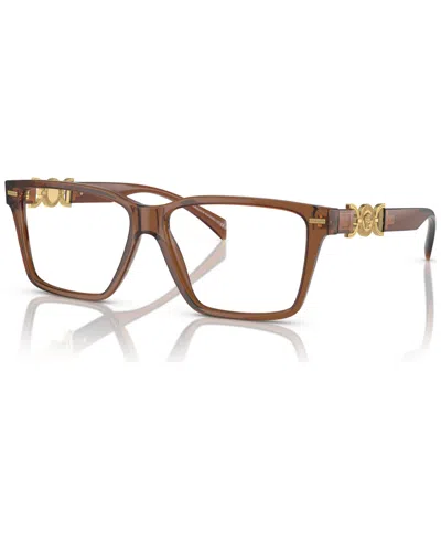 Versace Women's Eyeglasses, Ve3335 56 In Transparent Brown