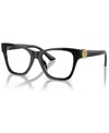 Versace Ve 3341u Gb1 52mm Womens Cat-eye Eyeglasses 52mm In Black