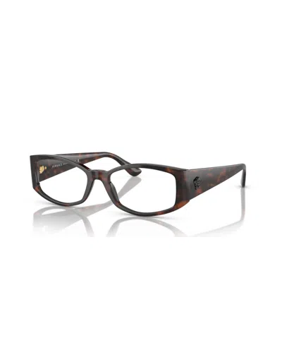Versace Women's Eyeglasses, Ve3343f In Havana