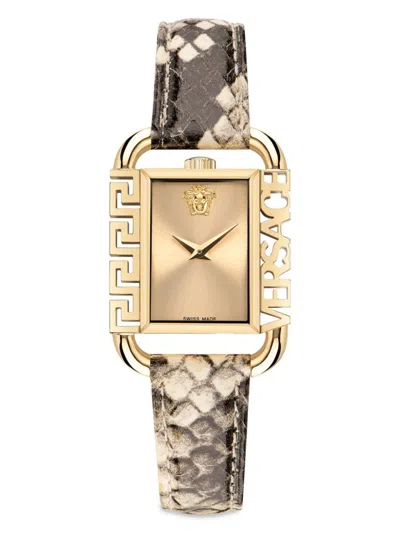 VERSACE Women\'s Flair Stainless Steel & Leather Strap Watch - NWT Versace Womens Watches | Direct Luxury main image 3