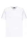 Versace Frayed Embroidered-logo Crewneck T-shirt In White