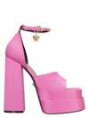 Versace Pink Aevitas Medusa Platform Sandals