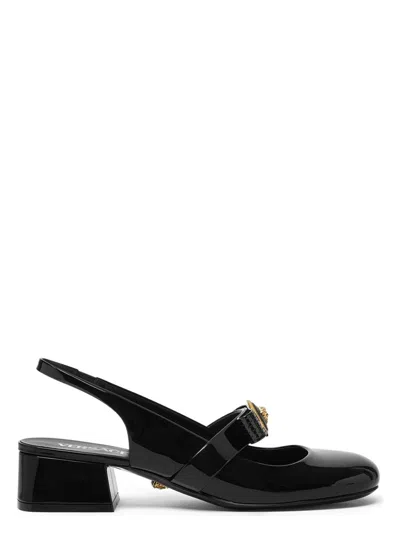 VERSACE WOMEN'S GIANNI RIBBON PATENT LEATHER PUMPS