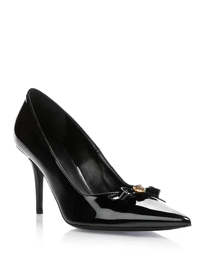 Versace Women's Gianni Ribbon Patent Leather Pumps In Multi