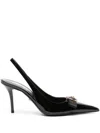 Versace Women Gianni Ribbon Pumps With 85mm Back Strap