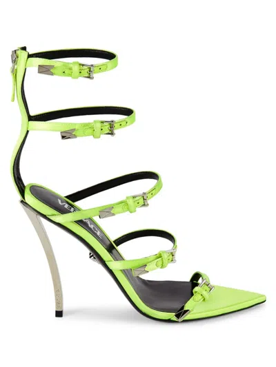 Versace Women's Gladiator Stiletto Sandals In Green