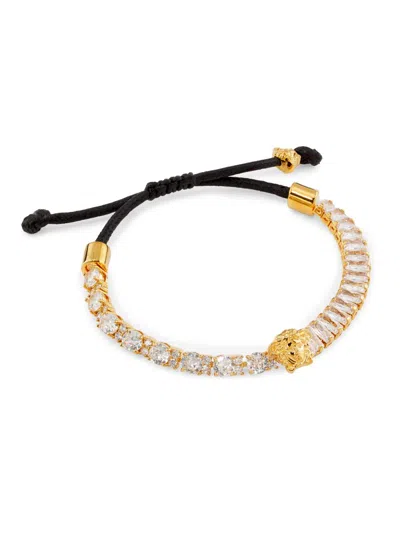 Versace Women's Goldtone & Glass Crystal Cord Bracelet