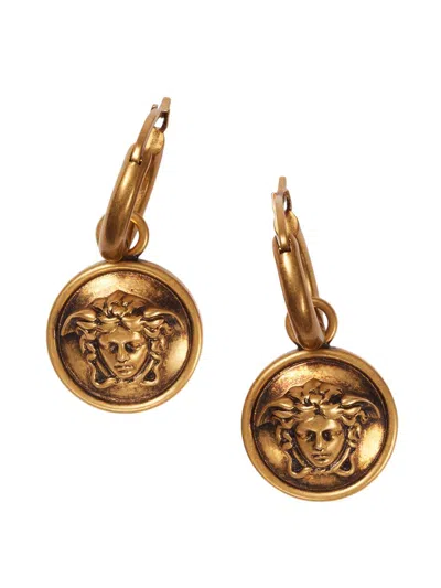 Versace Women's Goldtone Metal Medusa Drop Earrings