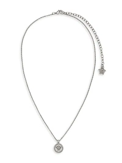 Versace Women's Goldtone Or Silvertone Medusa Pendant Necklace In Orange
