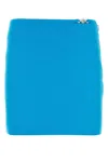 Versace Logo Wool Jacquard Mini Skirt In Multicolor
