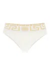 Versace White Greca Border Briefs In Mixed Colours
