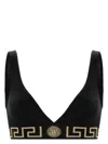 Versace Bra With Elastic Band Featuring The Greca Motif In Black