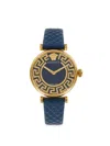 VERSACE WOMEN'S GRECA CHIC 35MM IP GOLDTONE STAINLESS STEEL & LEATHER STRAP WATCH