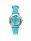 VERSACE WOMEN'S GRECA FLOURISH 35MM STAINLESS STEEL & LEATHER WATCH