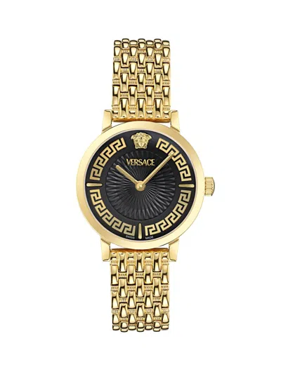 Versace Greca Fortuna 36mm Watch In Gold